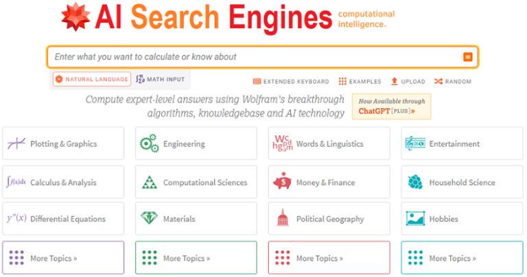 Popular AI Search Engines